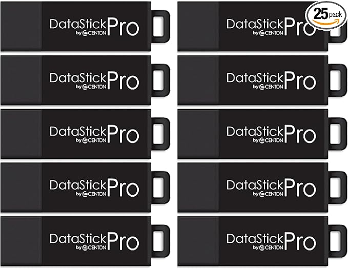 Centon USB 3.2 Gen1 Datastick Pro (Black),128GB 25 Pack
