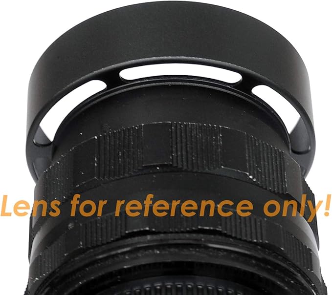 Fotasy Metal 43mm Vented Lens Hood, 43mm Screw-in Lens Hood for Fuji, Leica, Leitz, Panasonic, Olympus, Sony Lenses