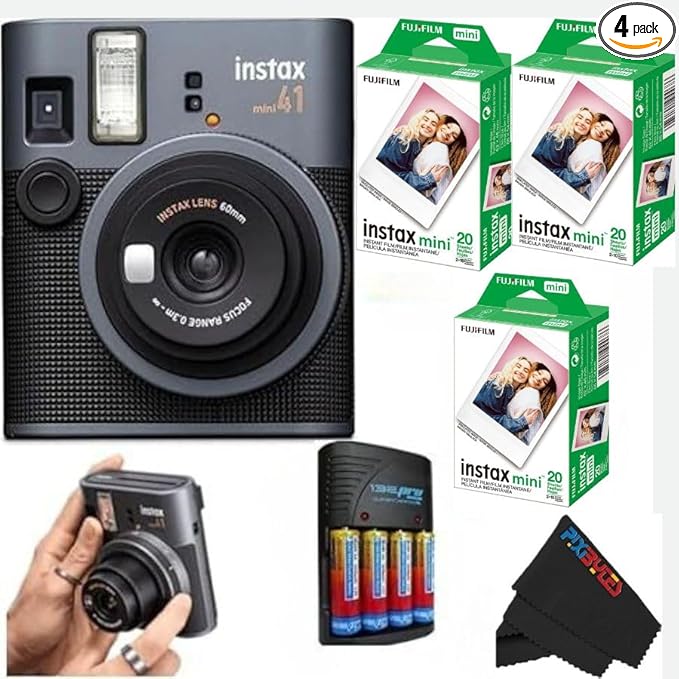 Fujifilm Instax Mini 41 Instant Film Camera... (Camera + 3 Twin Pick)