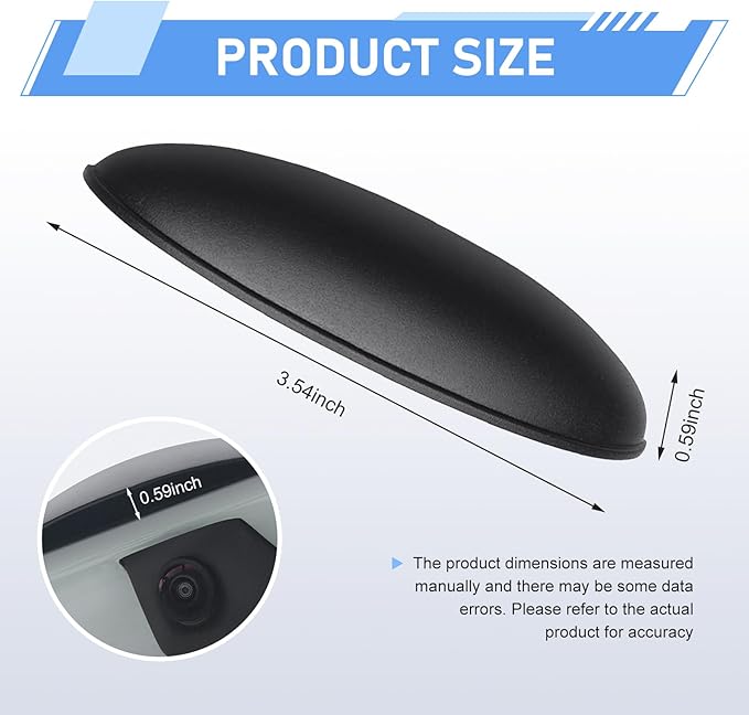 Car Rear View Camera Anti-Rain Cover, Plastic Back Up Camera Shield, Vehicle Reversing Cam Modification Protective Accessory, Universal for Most Cars (Black)