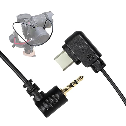 Camera Shutter Release Cable USB-C to TRS2.5mm for DJI Ronin-SC/RS2/RSC2/RS3/RS3 Pro/PS3 Mini/RS4/RS4 Pro Stabilizer,for EOS 80D 70D 60D for Fuji X-H2S XT2 XT3 Camera RSS Upwards Control Cable 39CM