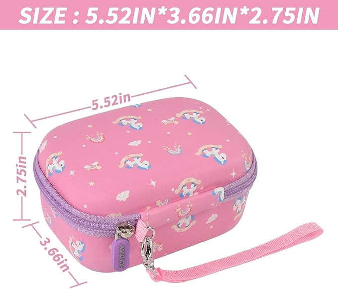ANKHOH Kids Camera Case for Goopow/for Mgaolo/for CIMELR/for Seckton/for OZMI/for Dylanto Digital Camera Toys and Video Camcorder Storage Holder Organizer -Pink(Box only)