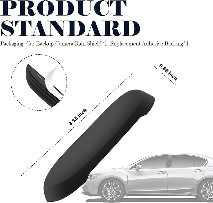 New Car Backup Camera Rain Shield,Silicone Car Reverse Camera Rain Cover Keeps Rear Cameras Lens Clear,Self-Adhesive Cars Rear View Cameras Cover with Wider Design