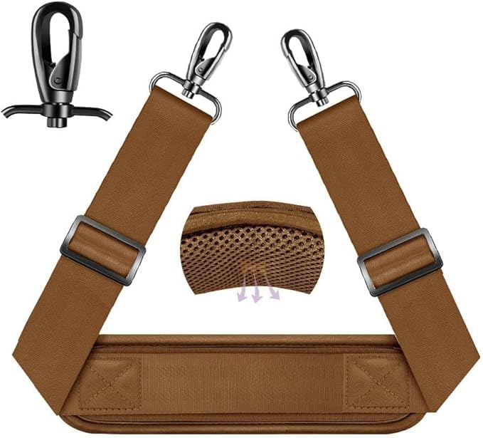 ZINZ 75" Shoulder Strap with Fixed Pad and Dual Balanced Buckles，Khaki
