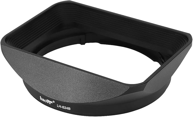 Haoge LH-S24B Bayonet Square Metal Lens Hood Shade with Cap for Sony FE 24mm F1.4 GM SEL24F14GM Wide Angle Prime Lens