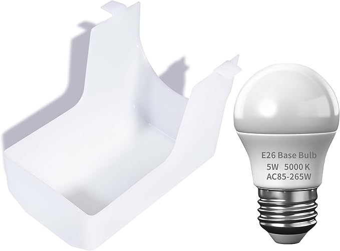 for Range Hood Light Lens Cover S99110437 Broan Nutone 40000 41000 42000 3500 3900 Series Range Hood and Replaces 88169 E2099110437 S99110437 AP3379470,with 5W E26 Base Bulb