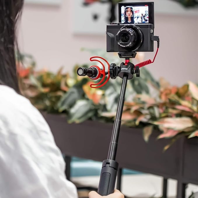 Ulanzi MT-16 Camera Tripod Stand Holder, Mini Tabletop Tripod Selfie Stick with Cold Shoe for iPhone 17 Canon G7X Mark III Sony ZV-1 RX100 Osmo Pocket3 Osmo Nano Vlogging Filmmaking Live Streaming