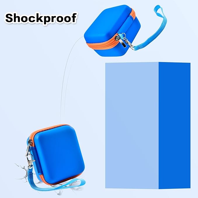 ANKHOH Kids Camera Case for Seckton for Desuccus for PROGRACE for GKTZ for Dylanto for Rindol for One'sMore for HANGRUI Digital Camera Storage Box Holder for Cable Accessory-Bag Only(Deep Blue)