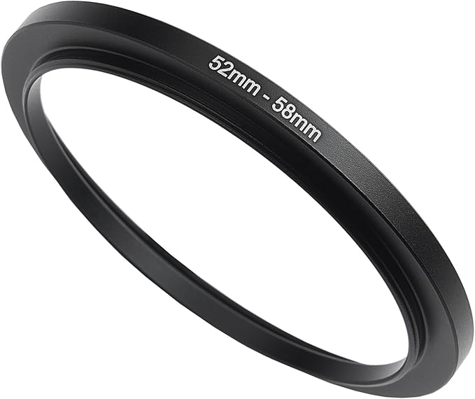 52mm to 58mm Step-Up Ring Filter Adapter,for All Brands UV ND CPL, Metal Ring Step-Up Rings Adapter Filter (52mm-58mm)