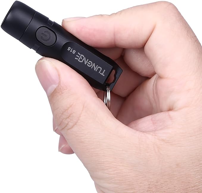 Rechargeable Keychain Flashlights, 650 High Lumens EDC Pocket Flashlights, Mini Flashlight Be Used for Camping Outdoors Emergency（Black）
