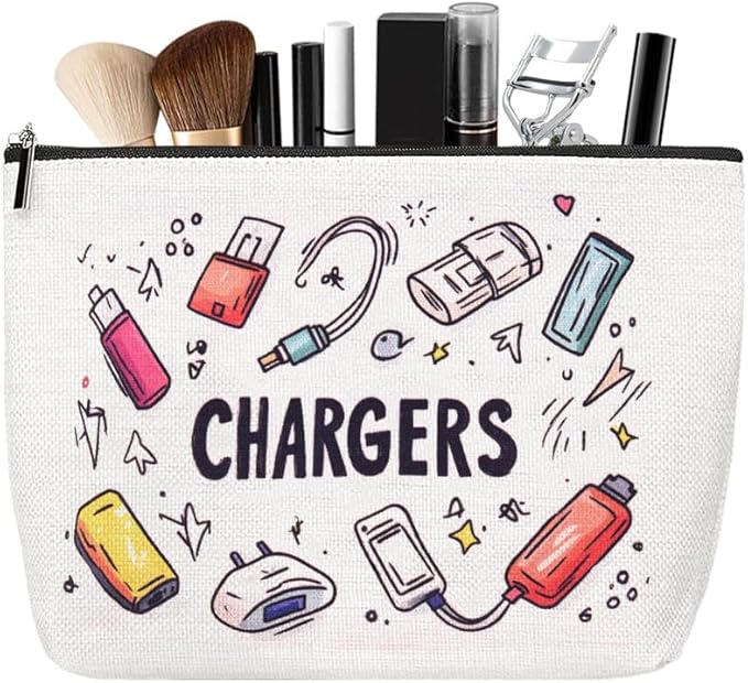 ShiQiao Spl Cable Organizer Bag Travel Accessories for Women Men Birthday Christmas Gifts for Daughter Son Friend Chargers Cable Storage Travel Makeup Bag Organizer Cosmetic Pouch Bags with Zipper