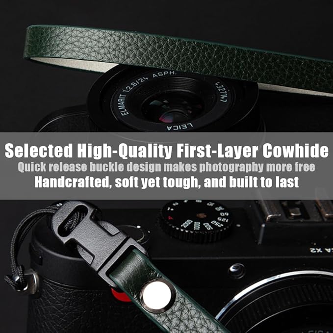DBZZ Vintage Minimalist Leather Camera Neck Shoulder Strap For Ricoh GRIII GR3X GRIV For Leica X1 For Fuji X-half