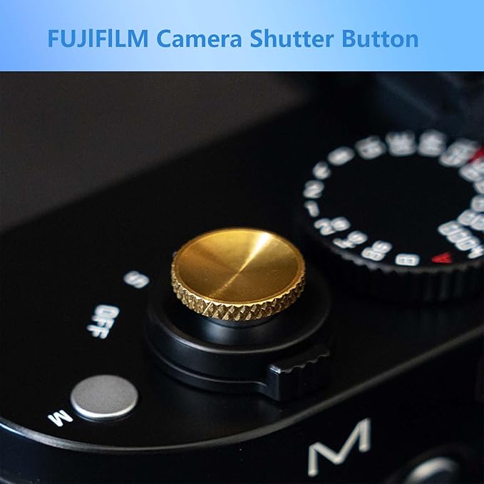 for Fujifilm Camera Shutter Button,4PCS Premium Soft Release Button for Enhanced Comfort and Control, Compatible for Fujifilm X100 X100T X-E1 X-T10 X-T30 Accessories(Orange/Black/Red/Gold)