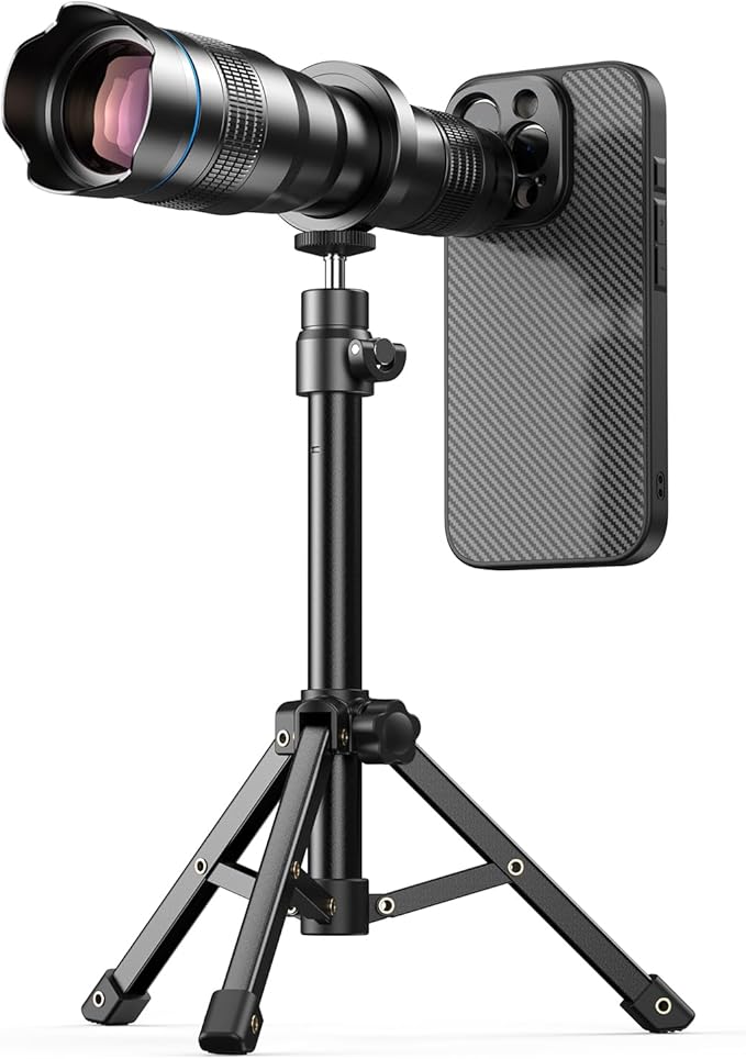 Evil eye 36X Telephoto Lens for iPhone 16 Pro, High Power HD Telephoto Phone Lens with Tripod, Phone Lens Attachments for Travel, Concert, Exploration