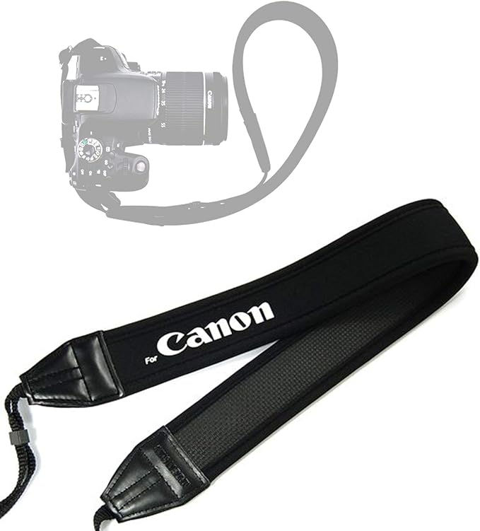 Fotasy Anti-Slip Elastic Neoprene Neck Strap for Canon 6D 5D IV III II 7D II 80D 70D 60D 3000D 1500D 1300D 1200D 1100D 1000D 760D 750D 700D 650D 600D