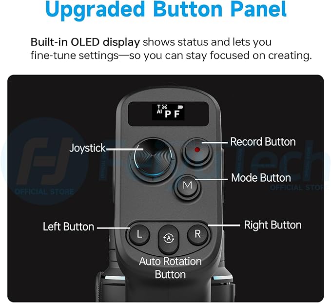 FeiyuTech SCORP-C2 AI Face Tracker Camera Gimbal,3-Axis Stabilizer for DSLR/Mirrorless Camera,for Sony Canon Panasonic Nikon Fujifilm Sigma BMPCC,Native Vertical Shoot,Max 7.72lbs,Smart Track