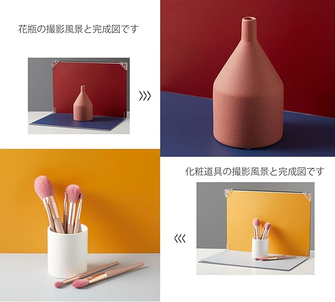 8Pcs 16Patterns Table Top Small Food Background Kit Makeup Product Shooting Backdrop Photo Backdrop Board Product Photography for Mini Items Photography and Video Recording(Small Size 16.5x11.7in)