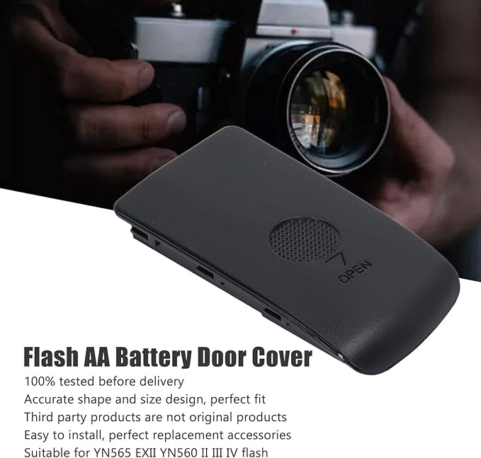KIMISS Battery Chamber Cover Flash AA Battery Door Cover Replacement Battery Compartment Cover Fix Holder Unit Digital Camera SLR for YN565 EXII YN560 II III IV Flash