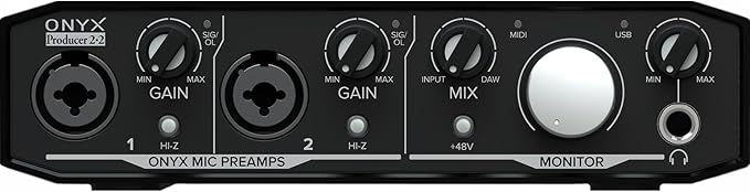 Mackie Audio Interface, Onyx Producer 2X2 USB Audio Interface with MIDI (Onyx Producer 2-2)