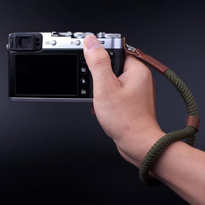 Camera Wrist Strap,Hand Strap lanyard for DSLR SLR Mirrorless Camera Rope Adjustable Safety Strap(Green)