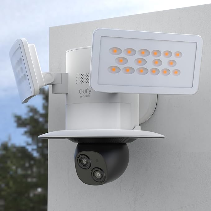 Koroao Outdoor Sunshade Shield Cover Compatible with eufy Security Camera Floodlight E340 Camera,ABS Material Weather-Resistant Rain-Proof, Anti-Snow Protection