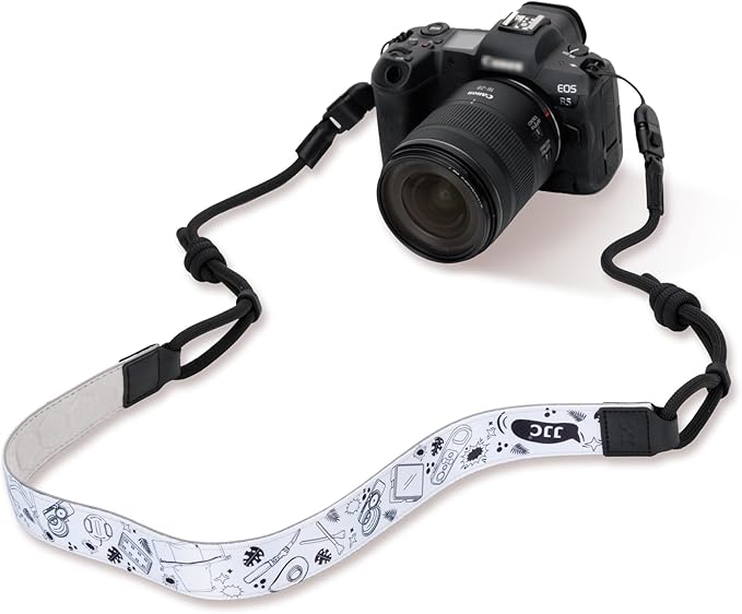 JJC Camera Neck Strap with Quick Release, 47-63" Adjustable Shoulder Sling Strap for Canon EOS R100 R50V R50 Sony A7 V A7 IV A7R V A7C II Fujifilm X half X-E5 X-M5 X-T50 X-T30 III II - Curated Lines