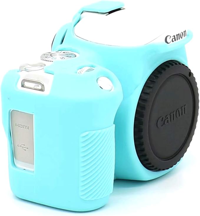 Professional Secure Silicone Camera Cover Housing Rubber Protective Body Skin Bag for Canon EOS 200D Rebel SL2 DSLR Camera and Canon EOS Rebel SL3 200D II DSLR Camera Case (Blue)