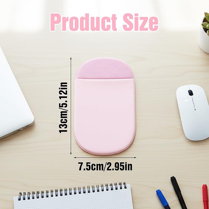 Slim Mouse Holder for Laptop, Universal Wireless Mouse Sleeve Pouch for Laptop Stick on, Pink Adhesive Computer Mouses Pocket Holder Case, No Glue Residue
