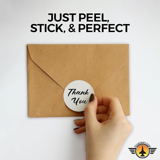 StickerJet Personalized Vinyl Stickers - Customize with Your Photo, Logo or Design - Fade Resistant and Waterproof Custom Decals for Logo, Branding, Packaging