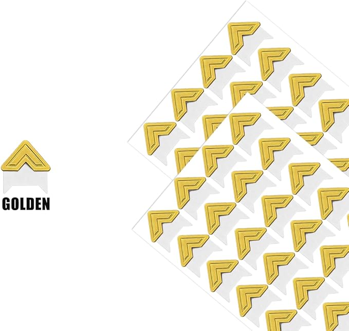 120 Pack Photo Corners Self-Adhesive, Picture Corner Stickers for Scrapbooking, Guestbook, Memory Scrapbook (Gold)