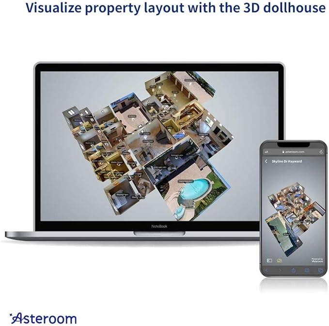360 Camera 3D Virtual Tour Real Estate Kit - Gear Includes: Tripod, Digital Camera Rotator, Fisheye Cam Lens (Asteroom Phone Case Not Included, Purchased Separately on Amazon)