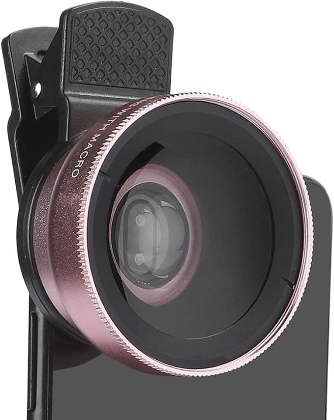 2 in 1 Phone Lens Professional, 0.45X Super Wide Angle and Macro Lens Clip On Cell Phone Lenses Compatible with Android Mobile Phones/Tablets/Camera