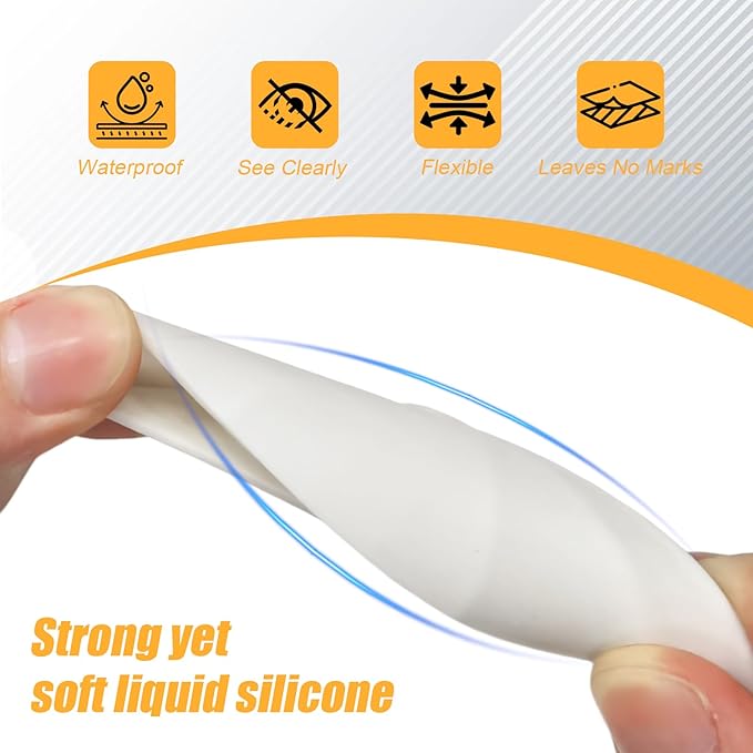 Universal Car Backup Camera Rain Shield, Reversing Camera Anti-Rain Cover, Non-Destructive Adhesion, Silicone Protection Cover Compatible with Most Vehicle (White)
