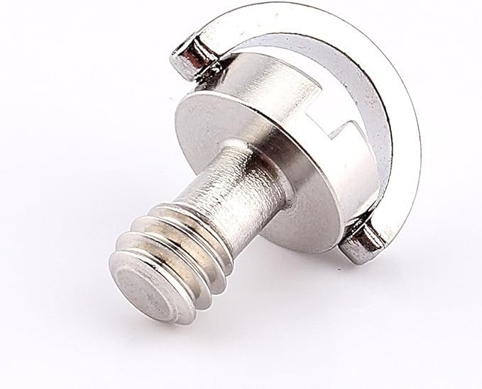 Yosoo 2pcs Digital Camera Tripod Quick Release Plate D Ring Captive 1/4"" D-Ring Steel Stainless Screw Connecting Adapter UNC for Camera Tripod Monopod Quick Release Plate (Type 1)
