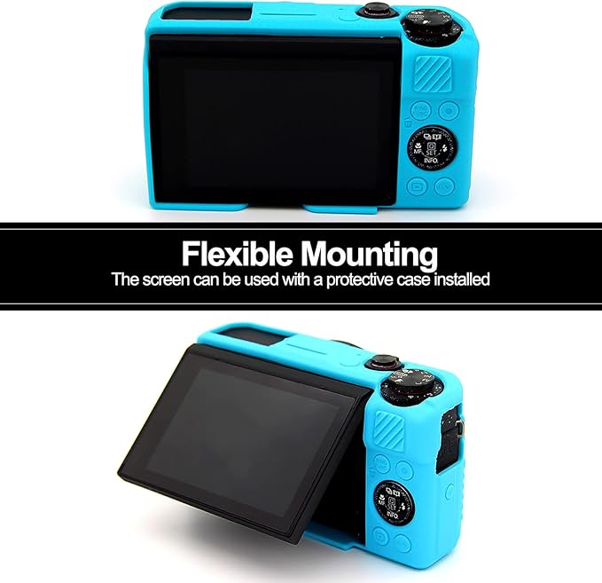 Easy Hood G7X Mark II Case G7X Camera Silicone Case, Soft Silicone Protective Cover for Canon Powershot G7X Mark II DSLR Camera (Blue)