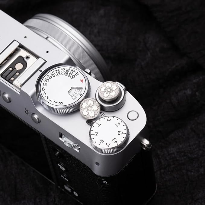 DBZZ Camera Shutter Button for Fuji X-T5 X-T3ii X-T200 X-T4 (2 Silver)