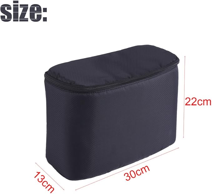 Camera Insert Bag, Universal Liner Lens Pouch DSLR SLR Padded Insert Case Partition Inner Bag with Hanging Strap Shockproof for Mirrorless Cameras, Lenses(Black)