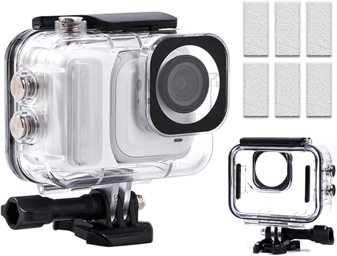 KETOPKIN Dive Case for Insta360 GO Ultra Camera,60M/196FT Underwater Diving Housing Waterproof Protection Shell with Bracket for Insta 360 GO Ultra Accessories