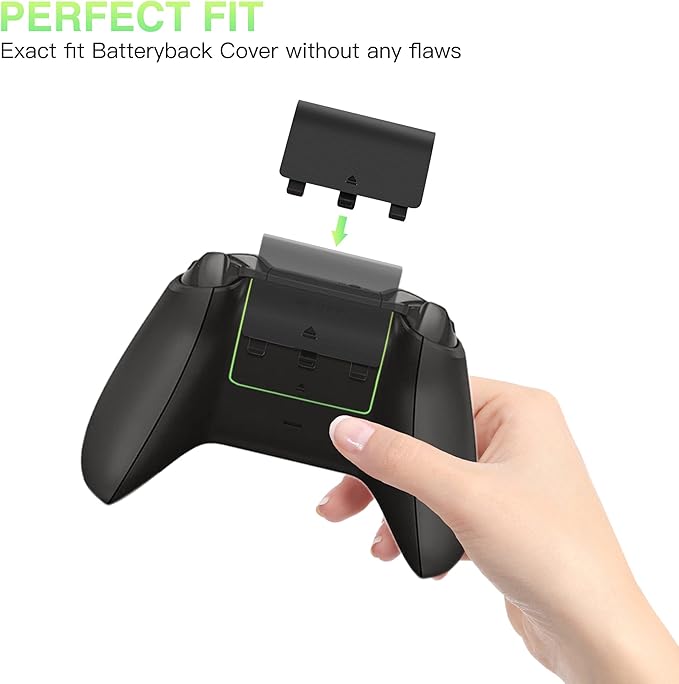 Xahpower Battery Cover for Xbox One, Replacement Battery Doors Shell Repair Part Compatible with Xbox One/Xbox One S Wireless Controller(4 Pack, Black, White)
