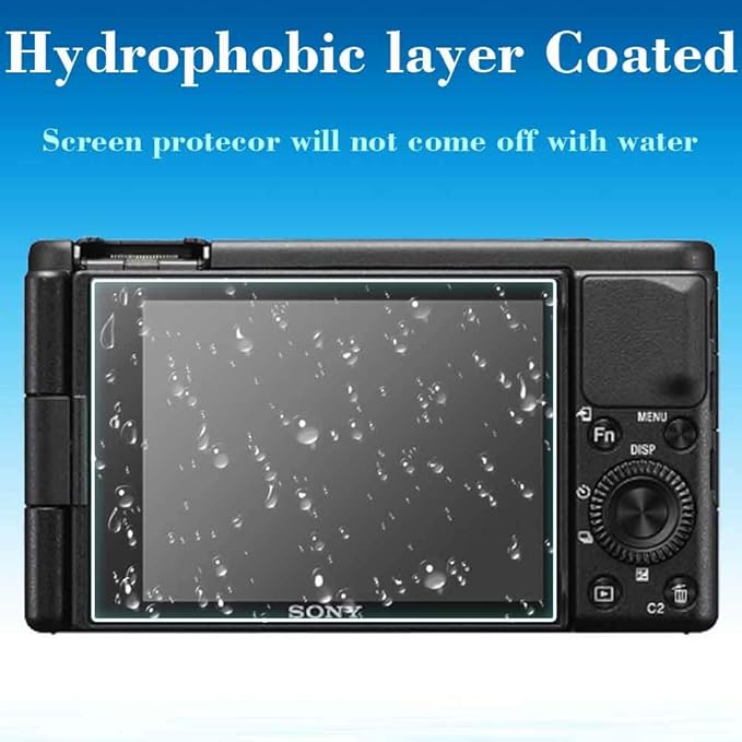 ULBTER Screen Protector for Sony ZV-1 II/ZV-1 / ZV1 II ZV1 ZV-E10 ZVE10 Camera & Hot Shoe Cover 0.3mm 9H Hardness Tempered Glass Cover Anti-Scrach Anti-Fingerprint Anti-Dust Anti-Bubble [3+2 Pack]