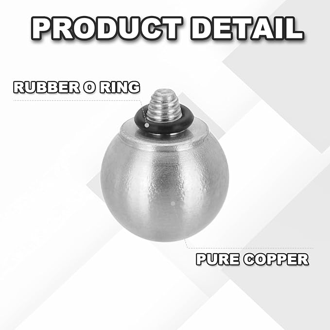 PATIKIL Camera Shutter Button, 10mm Ball Shape Shutter Release Button Pure Copper Camera Buttons for Fujifilm XT5 XT30 XT20 XT4 XE2 XE4, Silver