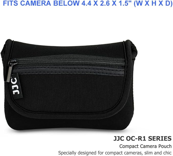 JJC Compact Camera Case Pouch Sleeve for Canon G7X G9X SX620 Sony ZV-1 II ZV1 ZV-1F ZV1F RX100 VII VI VA IV Olympus TG-7 TG-6 TG-5 TG-4 Fuji XP140 XP130 XP90 & More Cameras below 4.4 x 2.6 x 1.5''