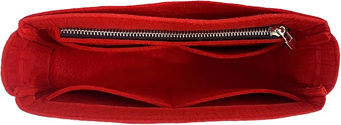 Divitize Premium Purse Organizer compatible with Lou Mini Camera Bag Organizer — Gold Zipper Perfect Fit, Durable Quality Felt, Full Coverage No Bulk, +24 Shades (For Mini Camera Bag, White)