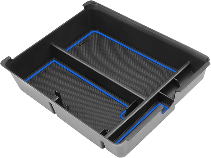 SKTU for 2024 2025 2026 Honda Pilot Center Console Organizer 2023-2026 Pilot/ 2024-2026 Passport Armrest Tray 2025 2026 Passport Console Tray 2025 2026 Pilot Accessories with Sunglasses Holder (Blue)
