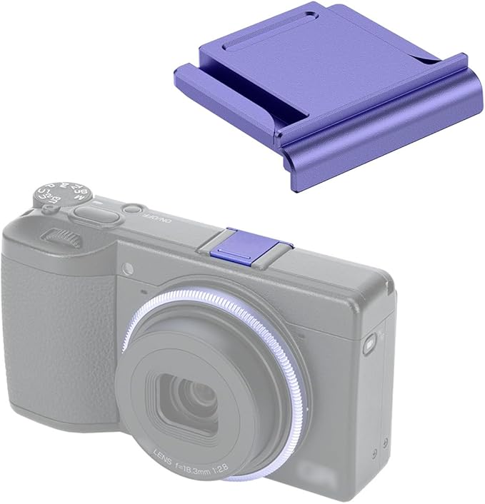 JJC Purple Camera Shoe Cover for Ricoh GR IV GRIV GR4 GR IV HDF GR IV Monochrome, Replaces Shoe Cover, Flash Hot Shoe Cover Cap for GR IV GRIV GR4
