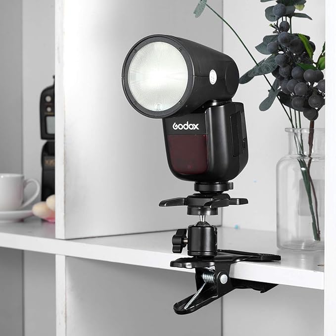 SUPON Multi-Function Tripod Clip Clamp Flash Holder Mount with 360 Swivel Photography Ball-Head for SLR, DSLR, Video Cameras, Studio Backdrop