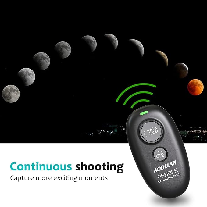 AODELAN Wireless Shutter Release Remote Control for Nikon D750, D5300, D5600, D7200, D7500, Z6, Z7, Z9, D800, D850, Coolpix P1000