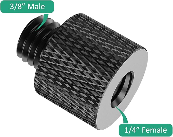 3/8 to 1/4 Camera Screw Adapter Thread 4 Pcs 1/4 Female to 3/8 Male and 3/8 Female to 1/4 Male Camera Tripod Adapter for Camera Monitor Tripod Mic Mount Microphone Stand