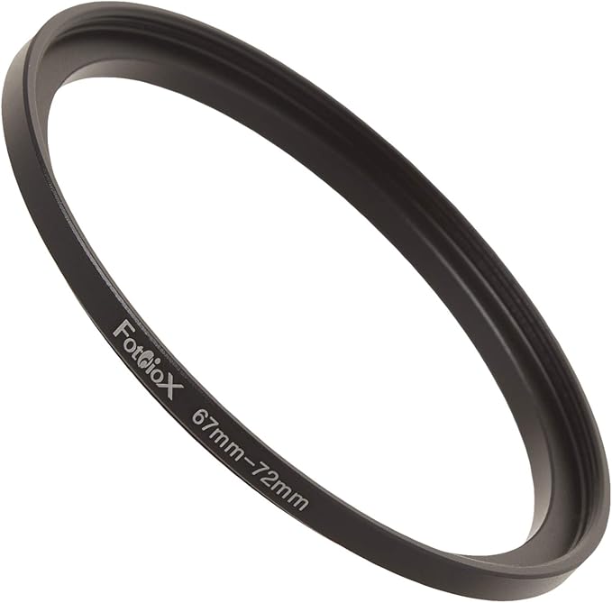 Fotodiox Metal Step Up Ring, Anodized Black Metal 67mm-72mm, 67-72 mm