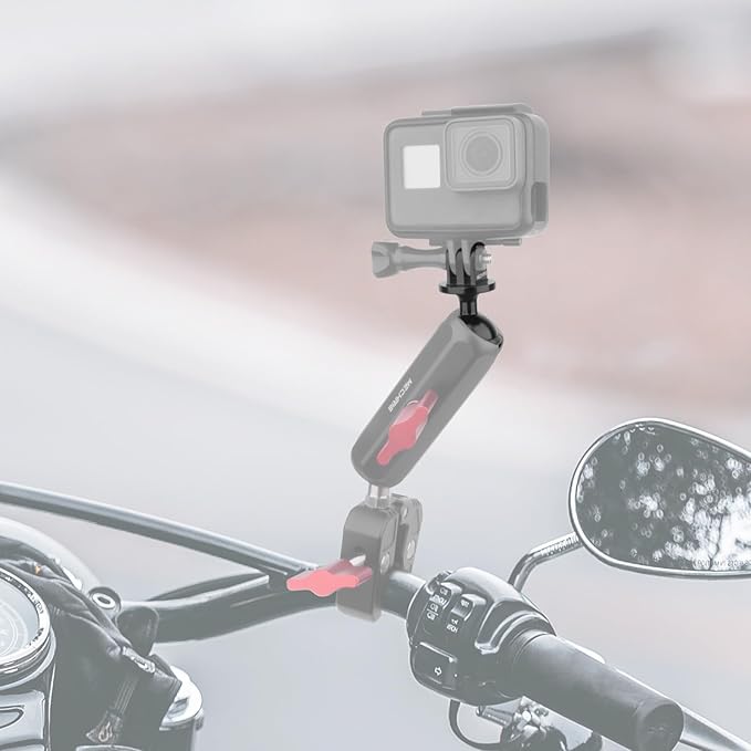 Mechrig Ball Mount Adapter,1" Ball Aluminum for Gopro Hero13/12/11/10 Insta360 X4/X3 DJI Action 5 Pro and Other Action Cameras,Compatible with RAM Ball Head Mounts B Size Double Socket Arm (MR63031)